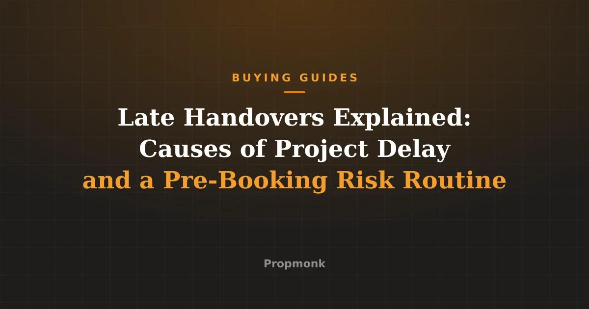 Late Handovers Explained: Causes of Project Delay and a Pre-Booking Risk Routine