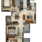 mantri_energia_floor_plan_3bhk_1330sft_unit4